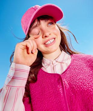 Veste sans manches en sherpa à boutons pression fille vue2 - GEMO 4G FILLE - GEMO