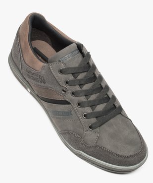 Tennis homme baskets de ville multimatières avec surpiqûres vue5 - GEMO (HOMME) - GEMO