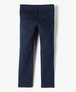 Pantalon garçon uni coupe Slim extensible  vue3 - GEMO 4G GARCON - GEMO
