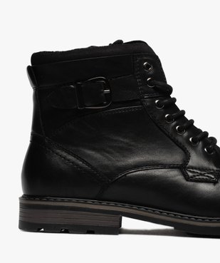 Boots homme unis doublure chaude fermeture lacets et zip vue6 - Nikesneakers (CASUAL) - Nikesneakers