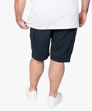 Bermuda homme multipoches en toile vue3 - GEMO (HOMME) - GEMO