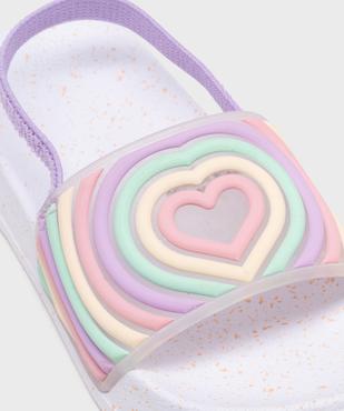 Mules de piscine avec bride cheville élastique et bandeau imprimé fille  vue6 - GEMO (PLAGE) - GEMO