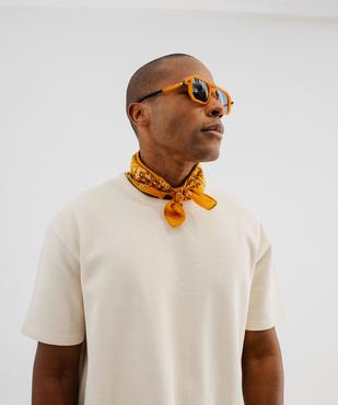 Tee-shirt manches courtes en maille gaufrée homme vue2 - GEMO 4G HOMME - GEMO