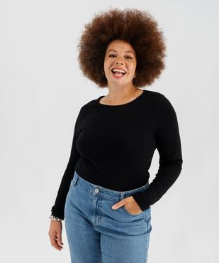 Tee-shirt manches longues et col rond femme grande taille vue5 - GEMO 4G GT - GEMO