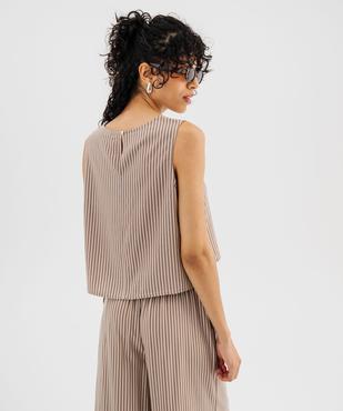 Blouse sans manches ample, courte et fluide femme vue3 - GEMO 4G FEMME - GEMO