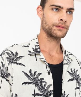 Chemise à manches courtes en coton léger et col cubain homme vue3 - GEMO (HOMME) - GEMO