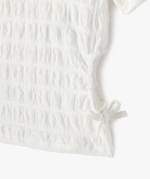Tee-shirt à manches courtes avec ouvertures sur les côtés fille vue2 - GEMO 4G FILLE - GEMO