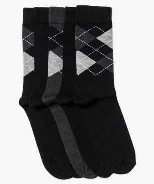 Lot de paires 5 de chaussettes hautes motif jacquard vue1 - GEMO(HOMWR HOM) - GEMO