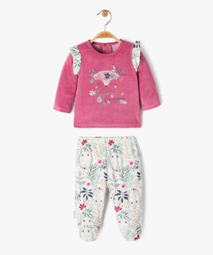 Pyjama 2 pièces avec volants sur les épaules bébé fille - Petit Béguin vue1 - PETIT BEGUIN - GEMO