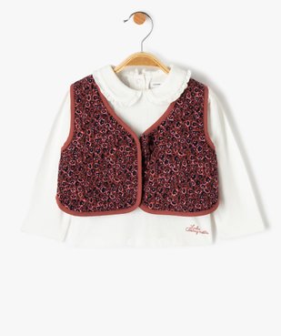 Ensemble bébé fille 2 pièces : tee-shirt et gilet — LuluCastagnette vue1 - LULUCASTAGNETTE - GEMO