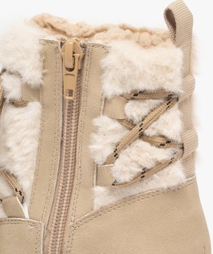 Bottines fille fourrées style montagne au dessus duveteux vue7 - LOVELY WINGS GEMO FOR GOOD - GEMO
