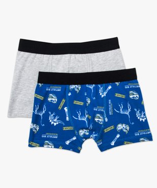 Lot de 2 boxers avec ceinture unie contrastante vue1 - GEMO (ENFANT) - GEMO