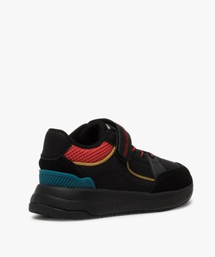 Baskets garçon colorées à lacets élastiques et scratch vue4 - GEMO (ENFANT) - GEMO