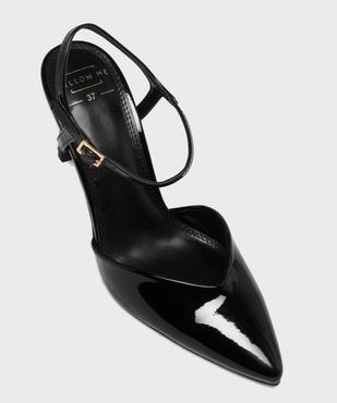 Escarpins slingback vernis à talon haut femme - Follow Me vue5 - FOLLOW ME - GEMO