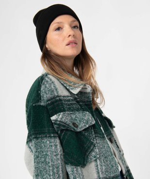 Manteau femme à carreau coupe chemise - Camps United vue2 - CAMPS UNITED - GEMO