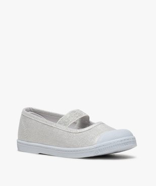 Tennis fille en toile façon ballerines à bout renforcé vue2 - GEMO (ENFANT) - GEMO
