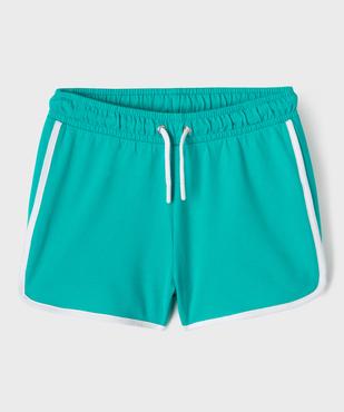 Short en maille avec biais contrastants fille vue1 - GEMO 4G FILLE - GEMO