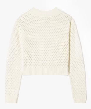 Pull en maille ajourée coupe courte fille vue5 - GEMO (JUNIOR) - GEMO