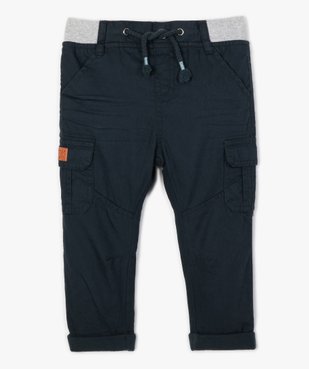 Pantalon bébé garçon coupe battle à revers et taille élastiquée vue1 - GEMO(BEBE DEBT) - GEMO