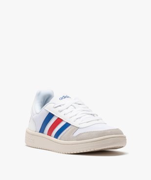 Tennis femme tricolores à lacets – Adidas Hoops 2.0 vue2 - ADIDAS - Nikesneakers