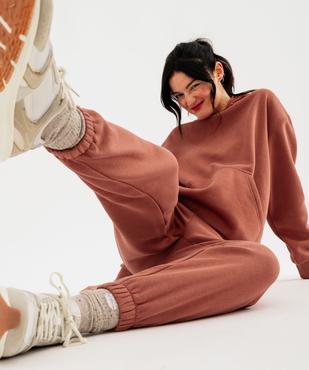 Sweat à capuche en molleton uni femme vue5 - GEMO 4G FEMME - GEMO