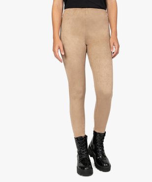 Legging femme en maille suédine vue1 - GEMO(FEMME PAP) - GEMO