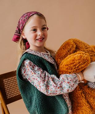 Gilet sans manches en maille sherpa fille vue1 - GEMO 4G FILLE - GEMO