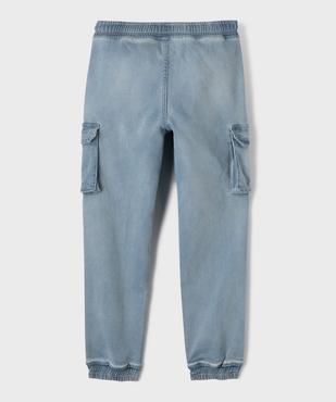 Jean jogger cargo en denim très extensible garçon vue4 - GEMO 4G GARCON - GEMO