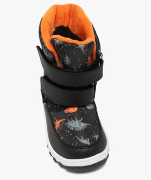 Après-skis garçon avec double scratch et semelle crantée motif dinosaure vue5 - ATHLETIC - GEMO