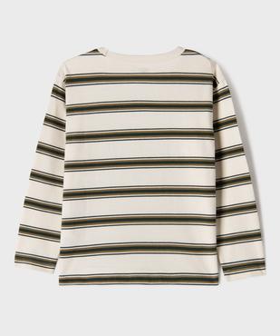 Tee-shirt rayé col rond garçon vue3 - GEMO (ENFANT) - GEMO