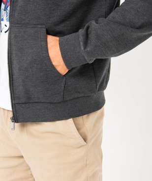 Sweat zippé à capuche homme vue2 - GEMO 4G HOMME - GEMO