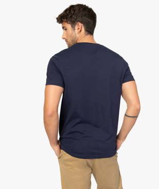 Tee-shirt homme à manches courtes et col V vue3 - GEMO (HOMME) - GEMO