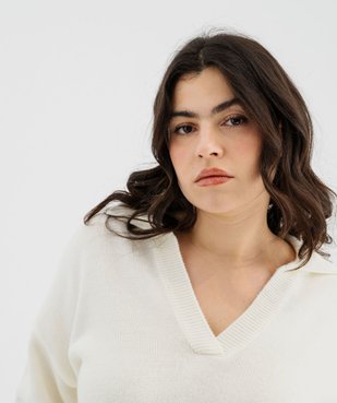 Pull à col polo femme grand taille vue5 - GEMO (G TAILLE) - GEMO