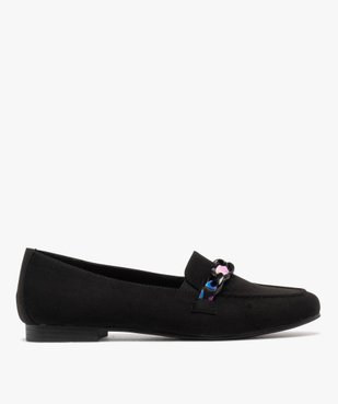 Mocassins slip-on en suédine avec chaine fantaisie femme - Valentina Baldano vue1 - VALENTINA BALDANO GEMO FORGOOD - GEMO