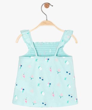 Débardeur bébé fille à smocks et volants - Lulu Castagnette vue3 - LULUCASTAGNETTE - GEMO