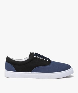 Baskets homme en toile bicolores et à lacets vue1 - GEMO 4G HOMME - GEMO
