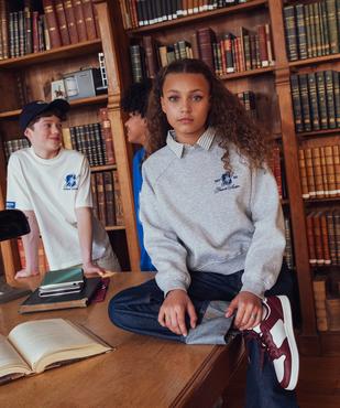 Sweat imprimé devant et dos à manches raglan fille - Camps United vue1 - CAMPS US GEMO FOR GOOD - GEMO