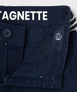 Bermuda en coton stretch avec ceinture garçon - LuluCastagnette vue2 - LULUCASTAGNETTE - GEMO