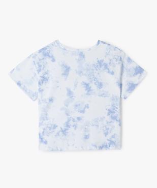 Tee-shirt fille large et court tie-and-dye vue3 - GEMO (JUNIOR) - GEMO