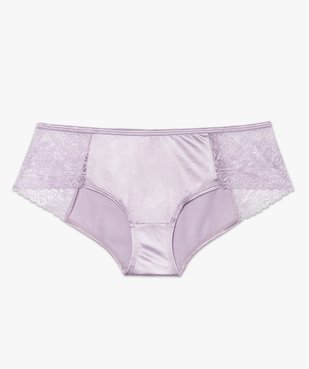 Shorty femme en satin et hanches en dentelle vue4 - GEMO(HOMWR FEM) - GEMO