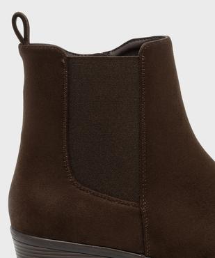 Boots en suédine inspiration western femme vue6 - FOLLOW ME - GEMO