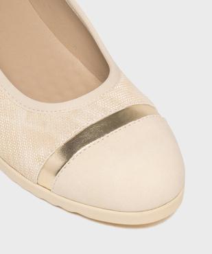 Ballerines confort métallisées avec talon compensé femme vue6 - G'FLEX - GEMO