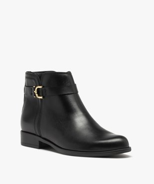 Low-boots dessus cuir avec bride fantaisie femme - Tanéo vue2 - TANEO - GEMO