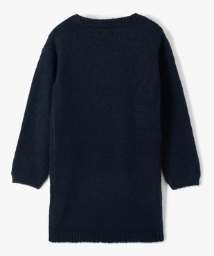 Robe pull fille en maille tricotée douillette et imprimée vue3 - GEMO (ENFANT) - GEMO