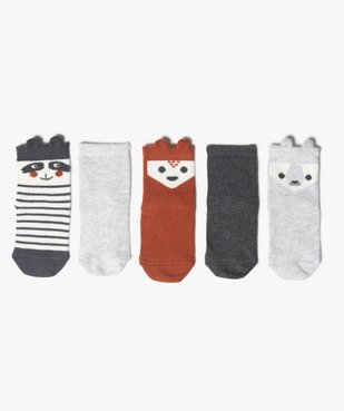 Chaussettes bébé à tige animée (lot de 5) vue1 - GEMO C4G BEBE - GEMO