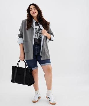 Bermuda en jean à revers femme grande taille vue12 - GEMO 4G GT - GEMO