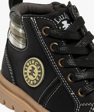 Boots garçon fourrées avec col à carreaux - LuluCastagnette vue6 - LULU CASTAGNETT - GEMO