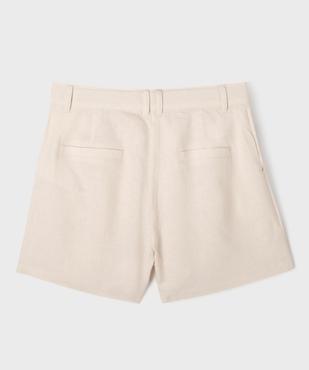 Short à pinces en viscose et lin fille vue4 - GEMO 4G FILLE - GEMO
