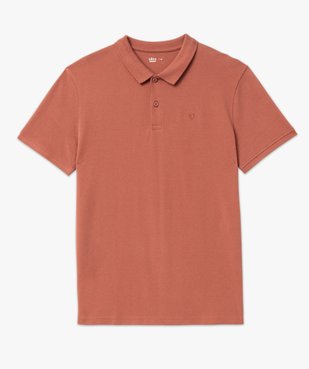 Polo à manches courtes en maille piquée homme vue4 - GEMO 4G HOMME - GEMO