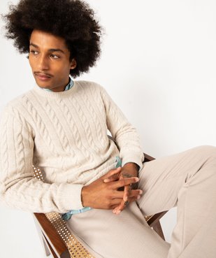 Pull douillet à torsades homme vue1 - GEMO (HOMME) - GEMO